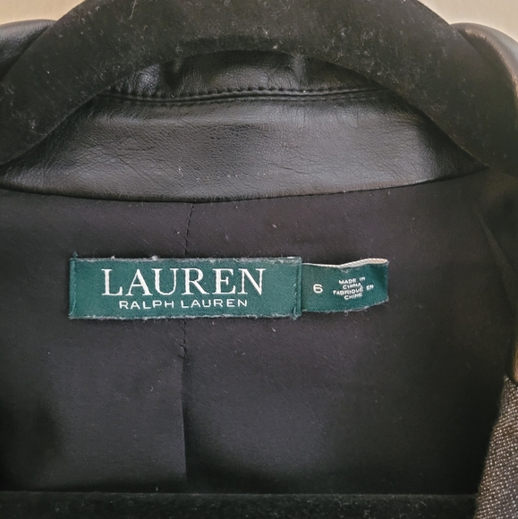 Ralph Lauren Denim Dress w Leather Collar Size 6 - Picture 3 of 3